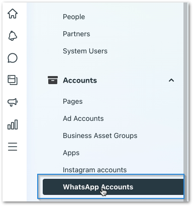 Access your WhatsApp Accounts, login to your Meta Business Account