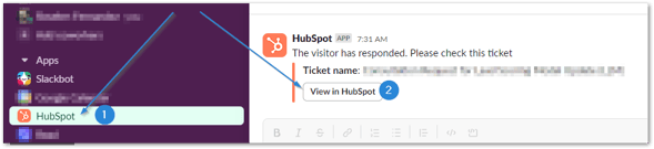 To reply to a new ticket, click View in HubSpot